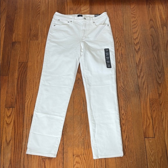 J.Crew‎ Tall essential straight jean in all-day stretch white  size 27T NWT - Picture 2 of 7